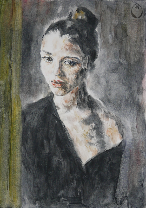 oil on paper - olio su carta di Piro